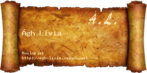 Ágh Lívia névjegykártya
