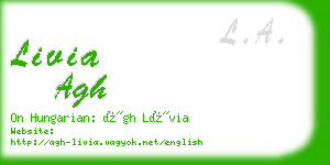 livia agh business card